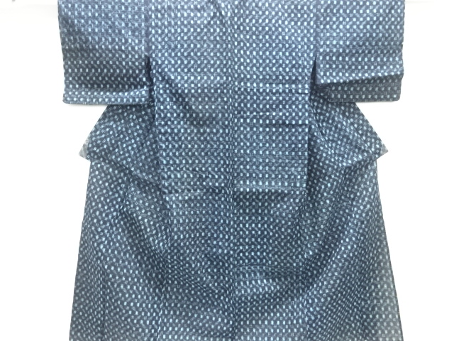 JAPANESE KIMONO / ANTIQUE HITOE KIMONO / COTTON / IGETA PATTERN / KURUME KASURI 
